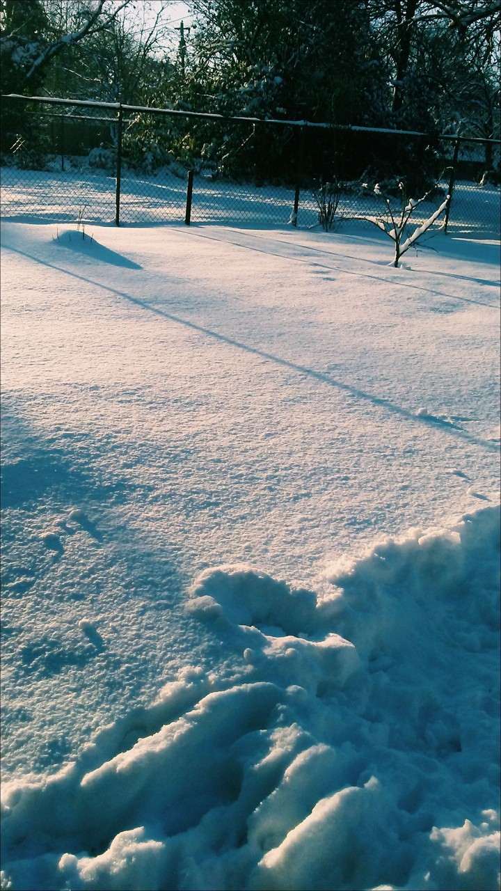 sun on the snow
