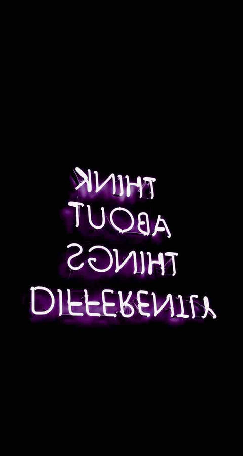 Think about things different