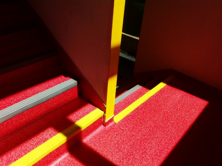 colored stairs