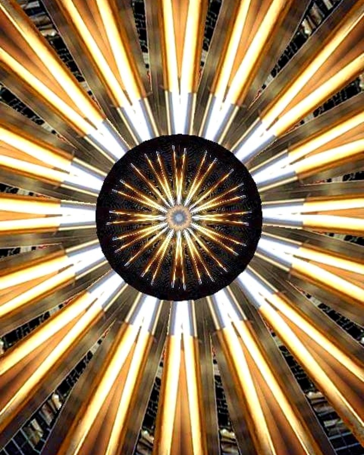 I made this kaleidoscope from an outside ceiling