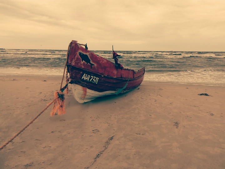 boat at beach