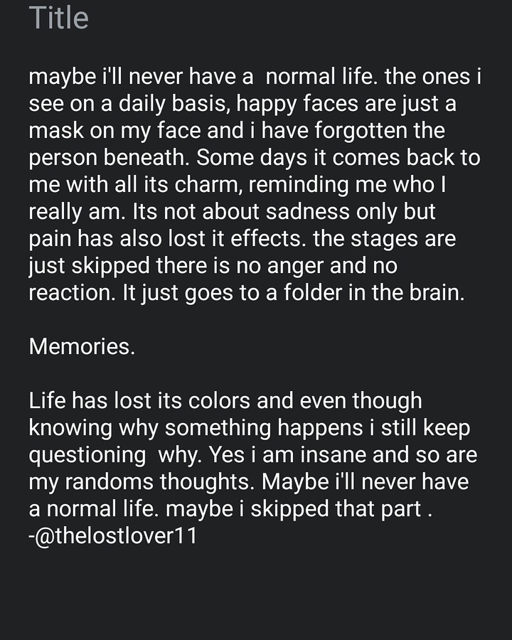 thoughts