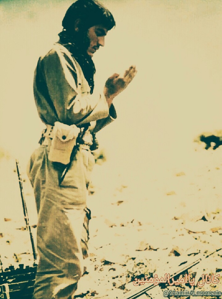 A warrior is worshiping.