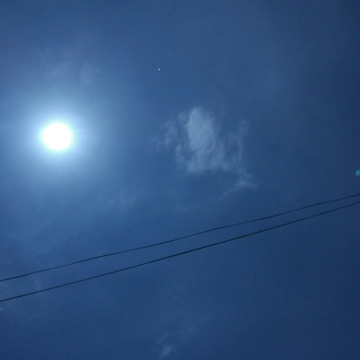 Moon brighter day