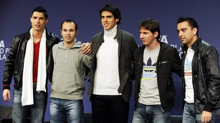 Messi Ronaldo kaka Iniesta xavi