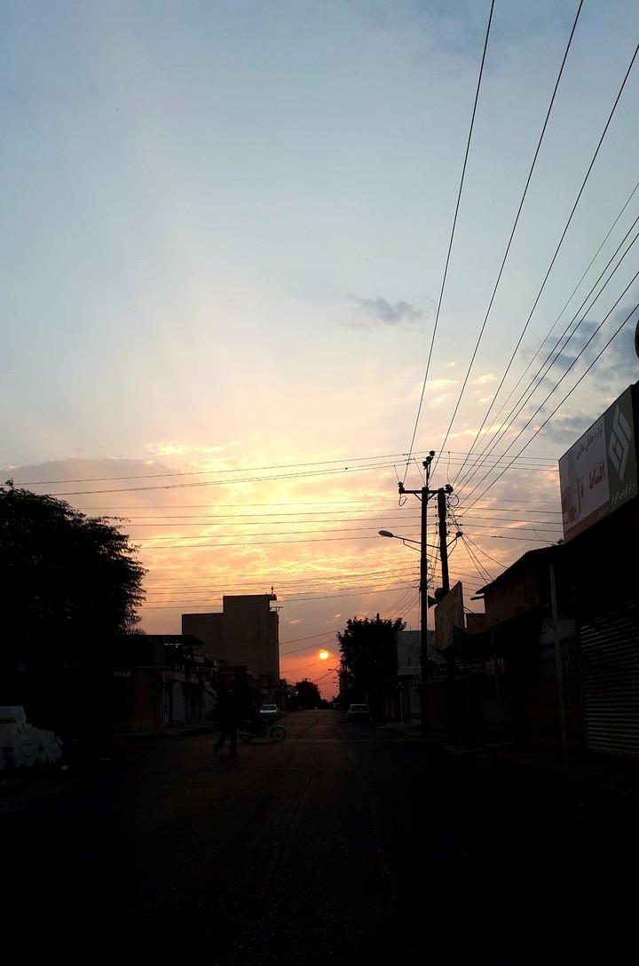 Morning duel with the sun