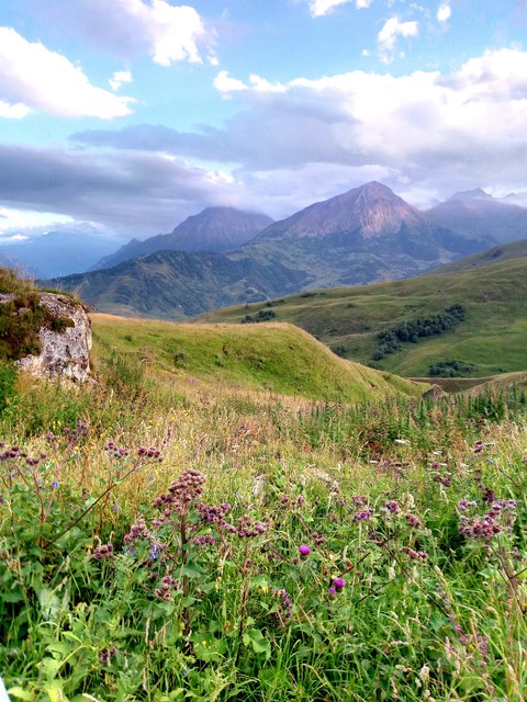 the mountains