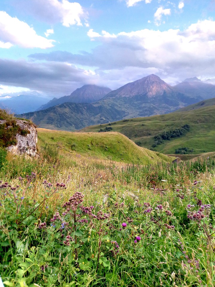 the mountains