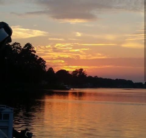 sunset at the dock