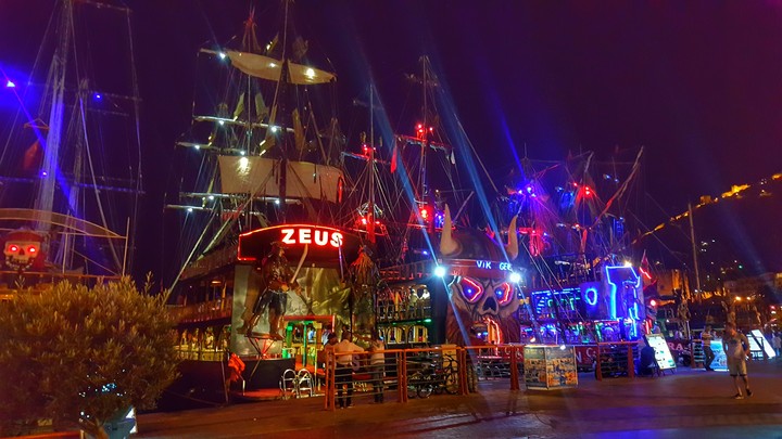 Pirate tour ships. Alanya Port, Turkey
