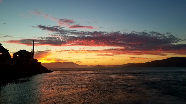 sunset on alcatraz