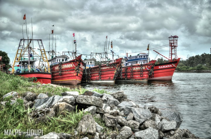 Fishing boats @ Malpe port, India