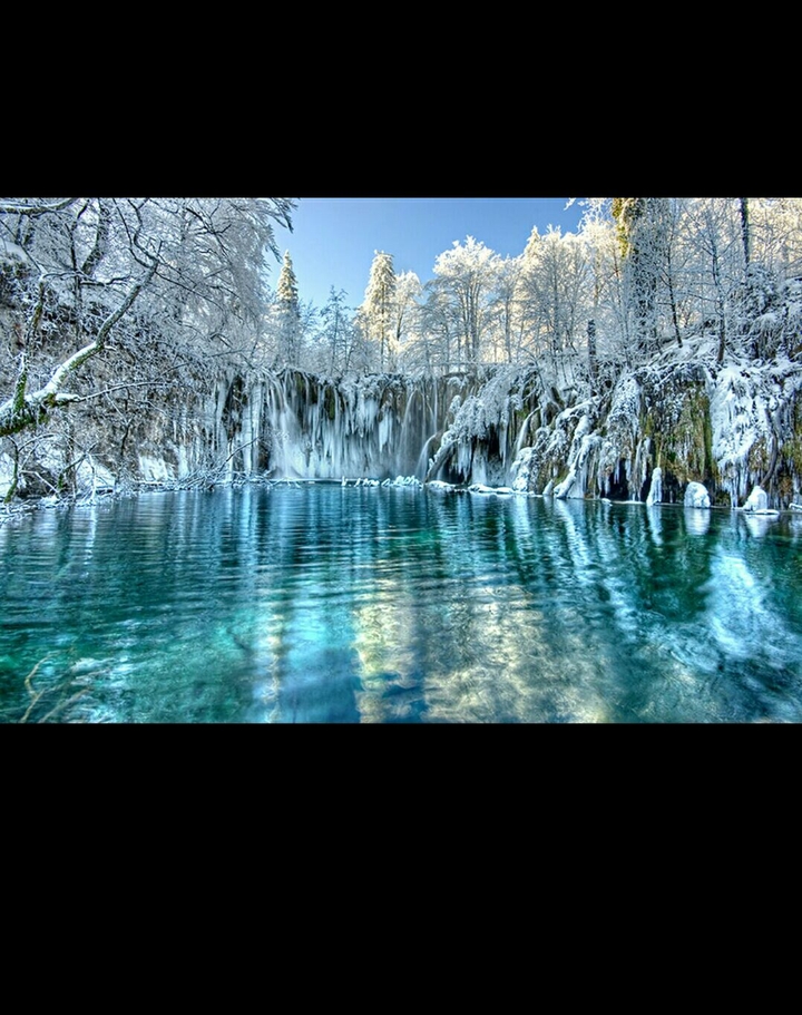 Frozen waterfall