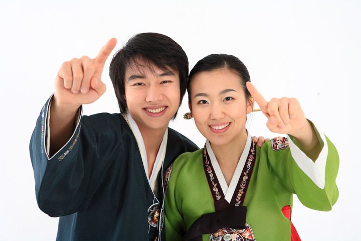 Couple in Korean Dress I