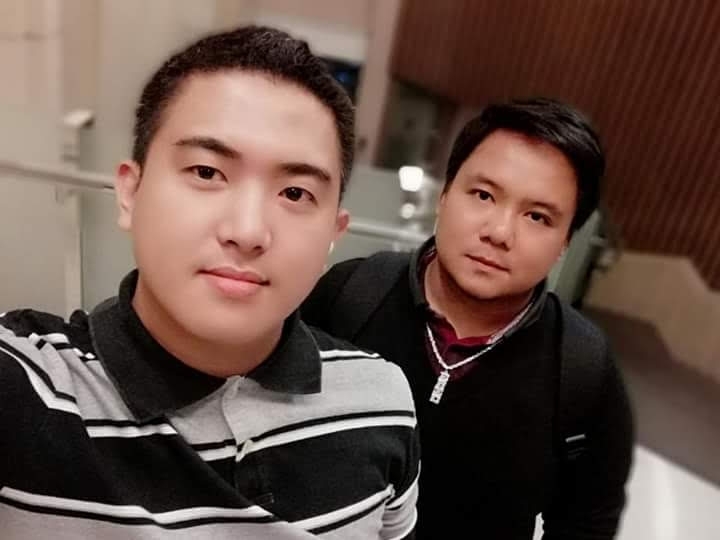 While with him