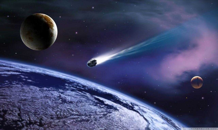 Space comet earth planets