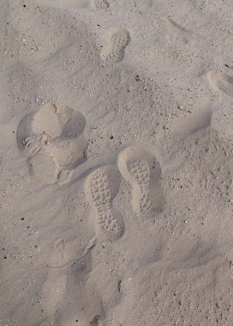 Photograph, Sand, Footprint