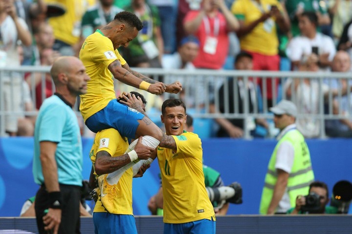 Neymar, Paulinho and Coutinho