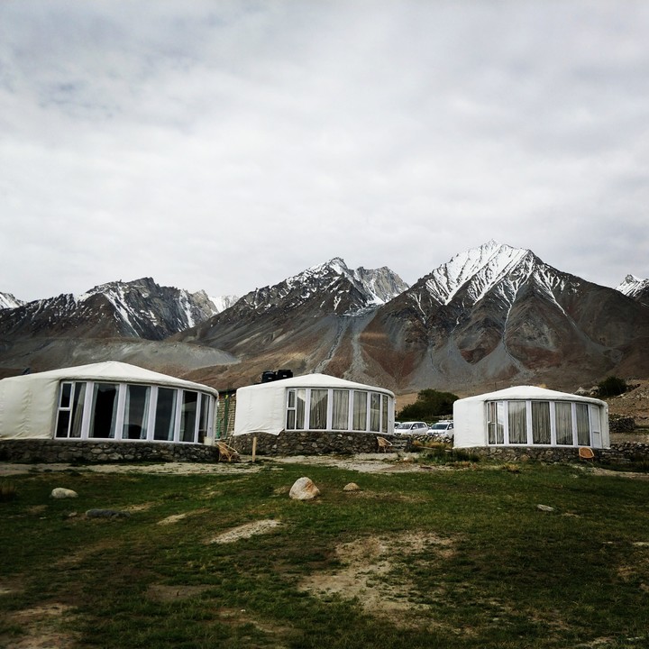 Hermitage beside the snowy mountain