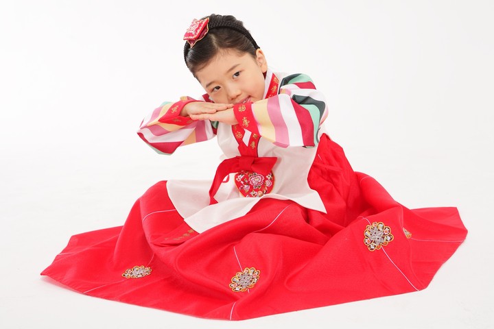 Family in Korean Dress