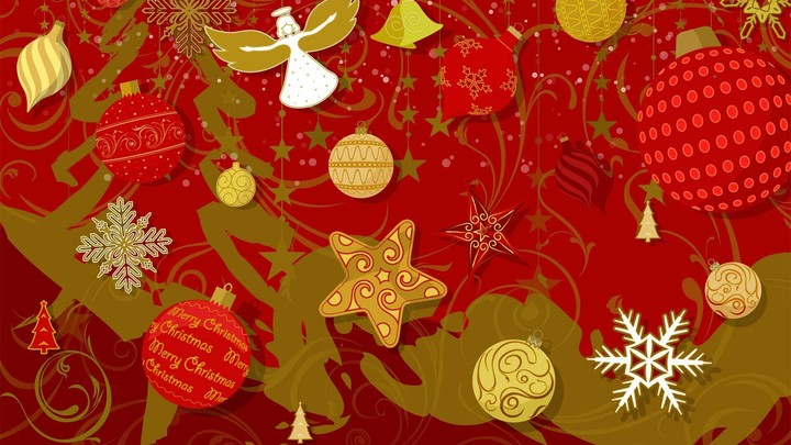 Balls,stars,snowflakes christmas