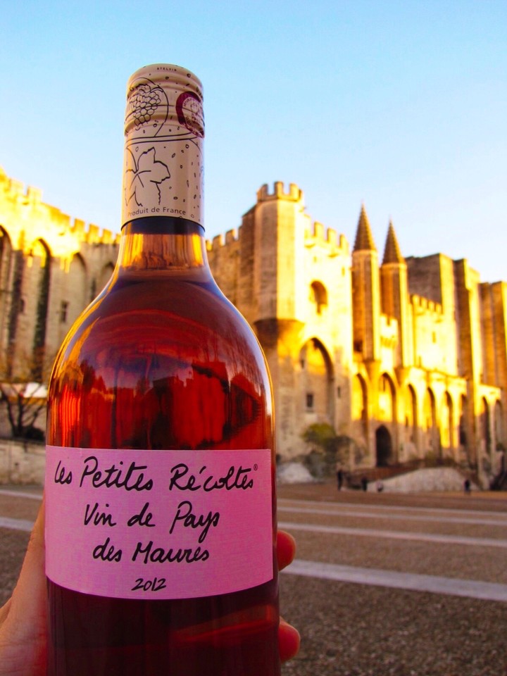 bottle of the wine, Avignon, France