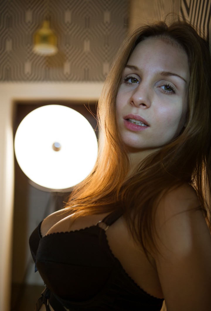 Mary Wet In Black Bra