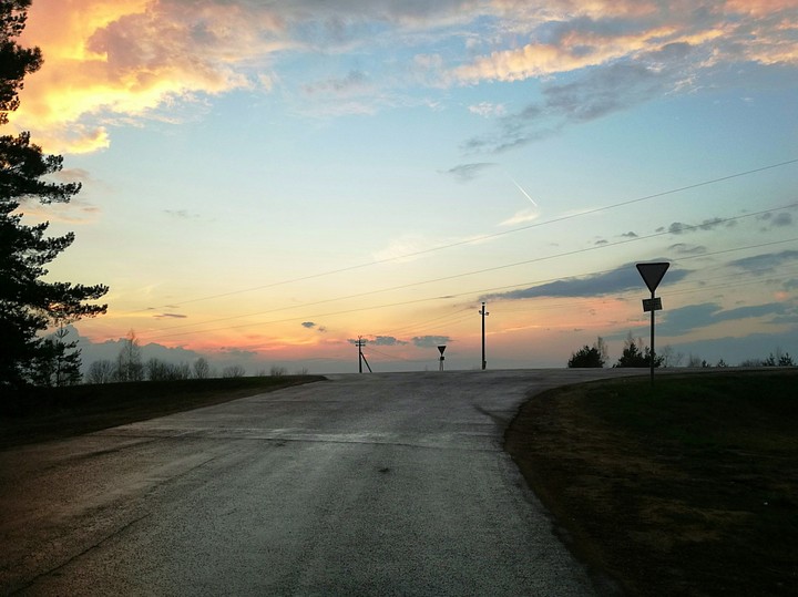 Sunset On The Road