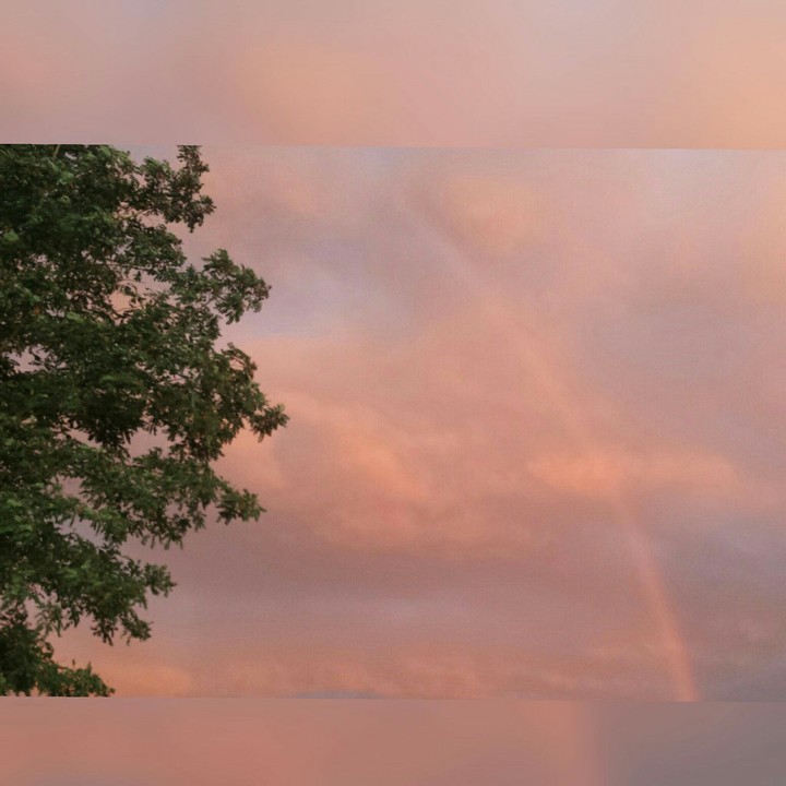 Rainbow in the morning sky