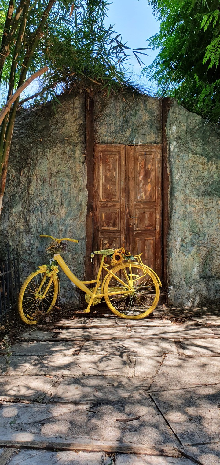 Yellow bicycle