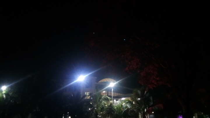 dome in shining lights