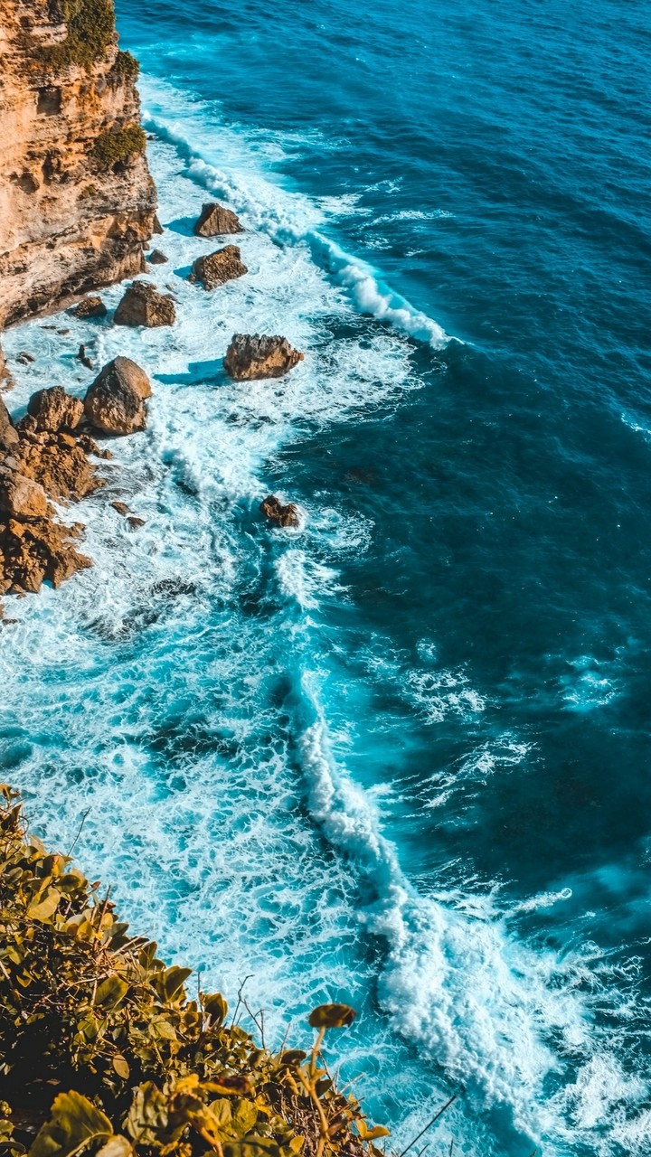 At a uneven sea shore!