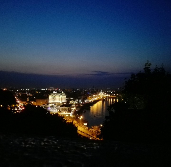 ночной город Киев