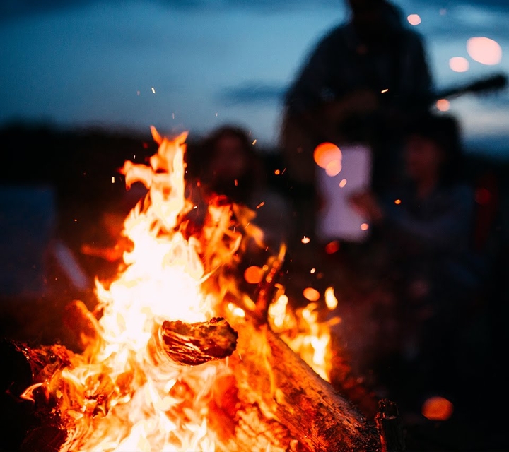 beach bonfire