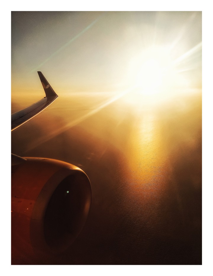 #airplane #mood #sky #sea #sun #sunset #fly