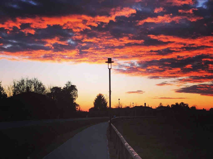 Flaming sky