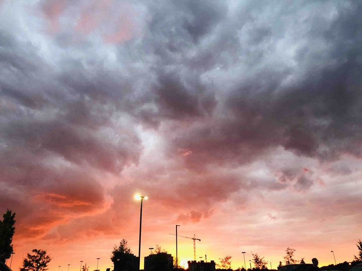sunset after rain