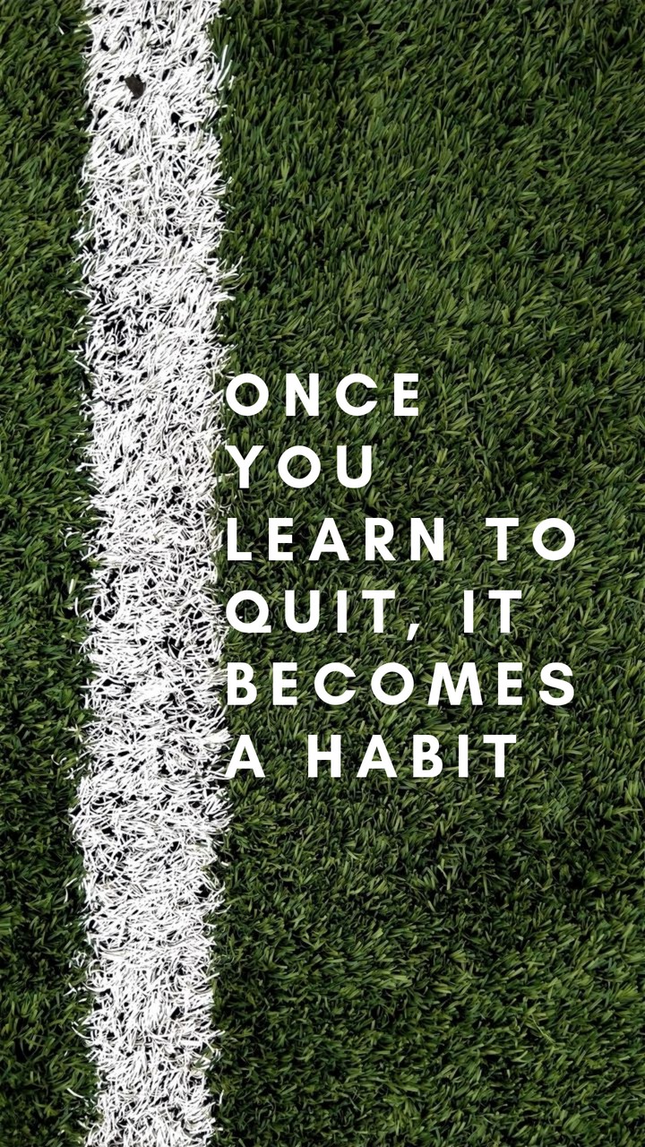 Never quit so soon