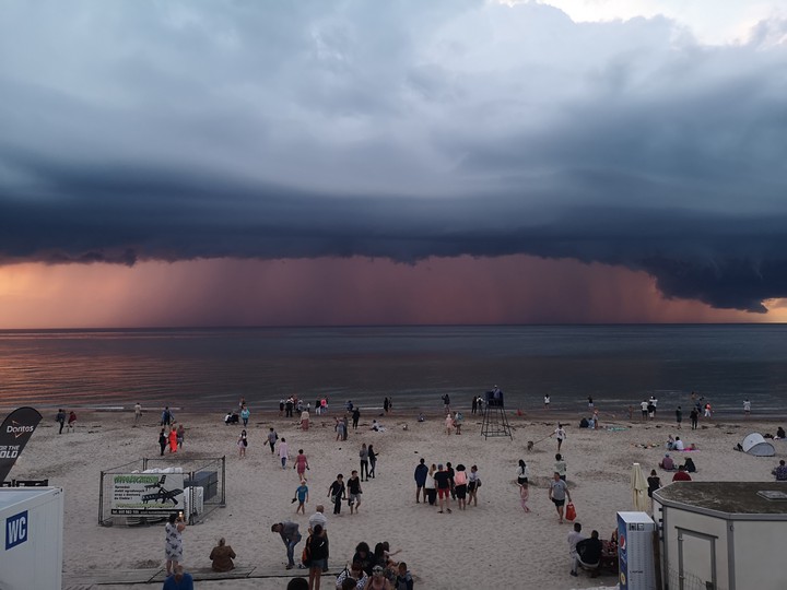 storm over the sea