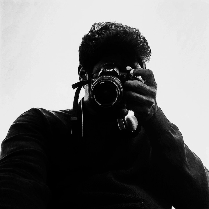 black and white