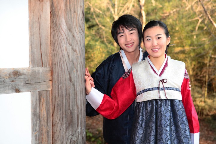 Couple in Korean Dress II