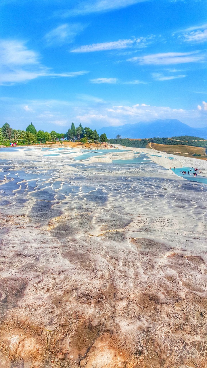 Pamukkale natutal travertine. Turkey