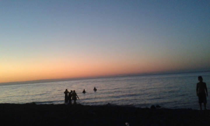 People on the beach...