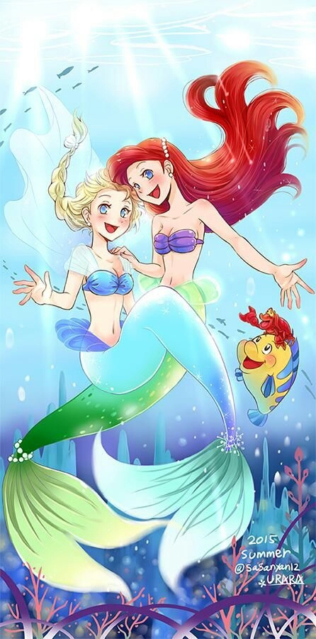 Elsa and Ariel