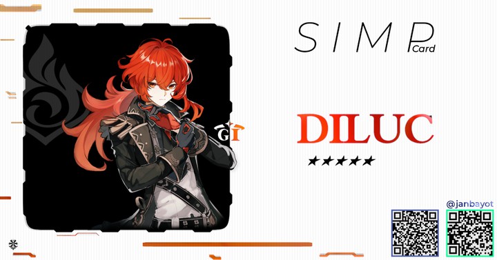 Genshin Impact / Diluc simp card