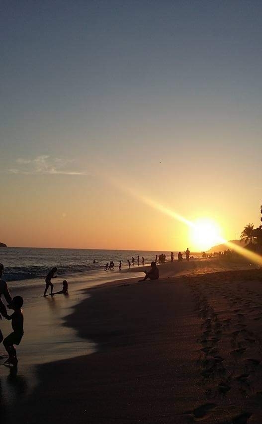 The beach