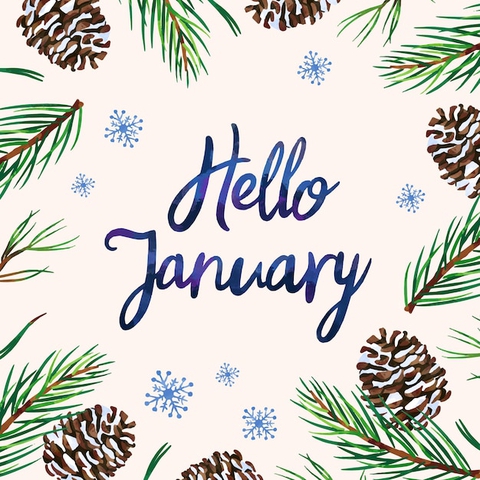january, 樹枝桌布
