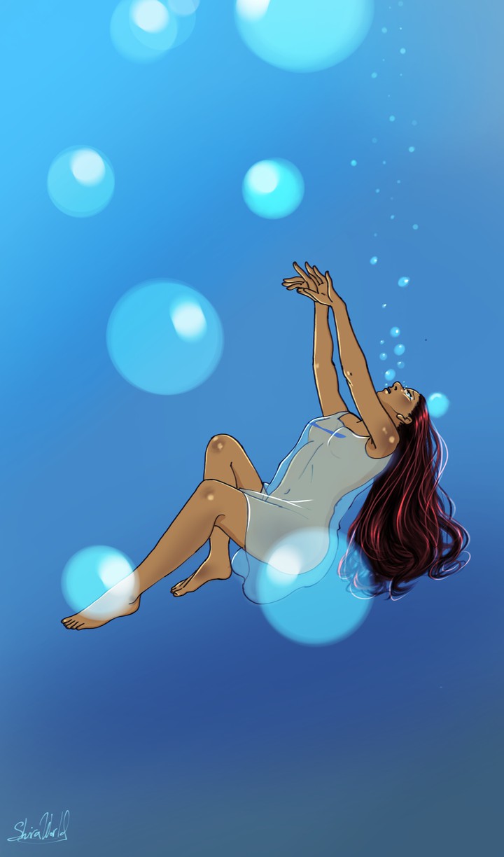 Under water