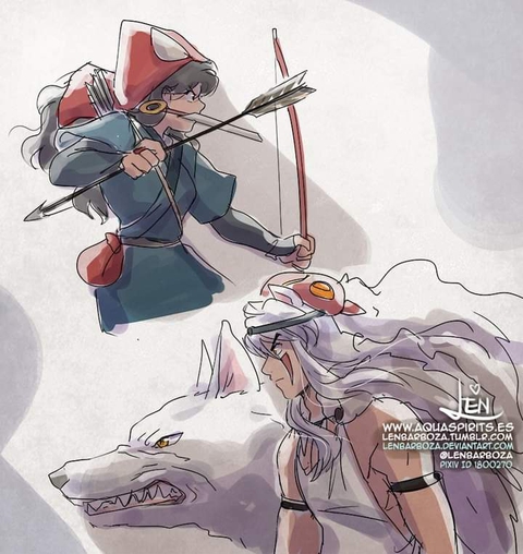 Inuyasha-Mononoke Hime crossover ❤