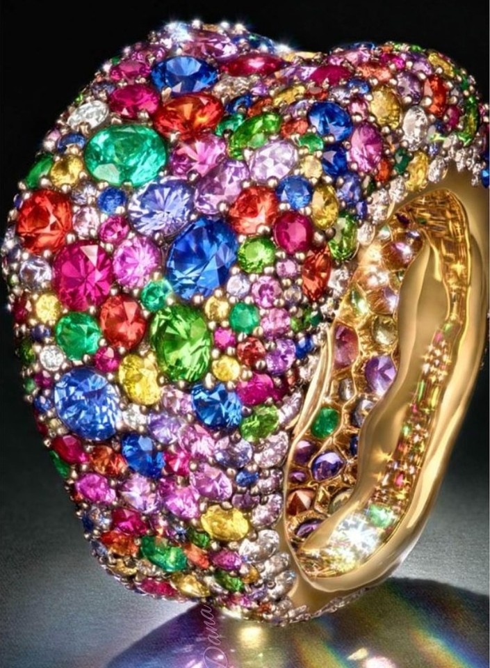Jeweled gold